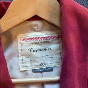 Anthropologie Cartonnier Red-orange Blazer size 6